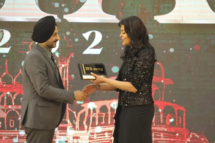 IFA 2024 award being presented to Dr Sandeep Anand